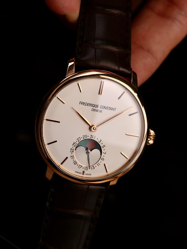 Đồng Hồ Nam Frederique Constant SlimLine Moonphase 18kt Rose Gold FC-705V4S9